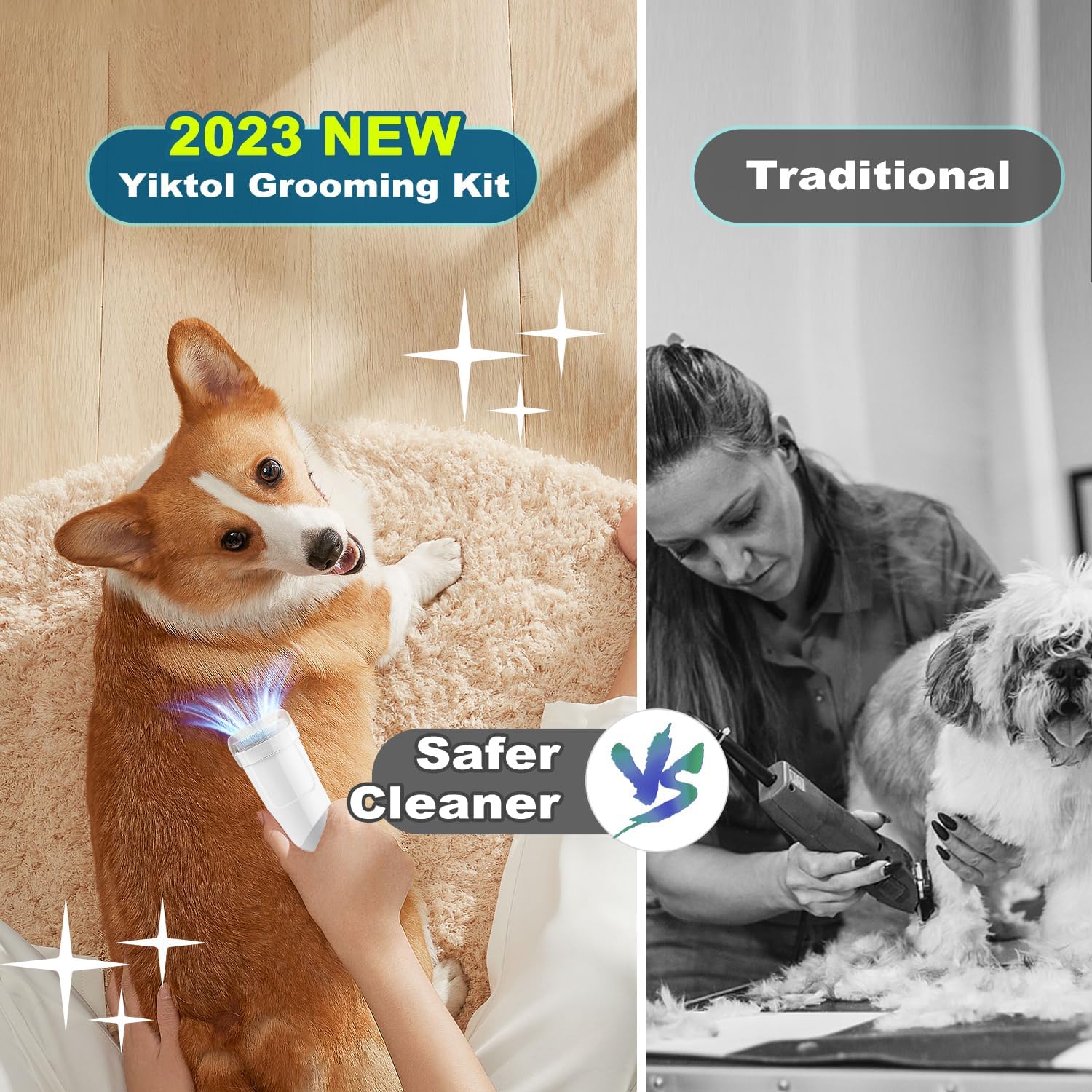 Whislo 7-in-1 Pet Grooming Vacuum Kit – 300W, 10kPa Suction, 2.5L Dust Cup
