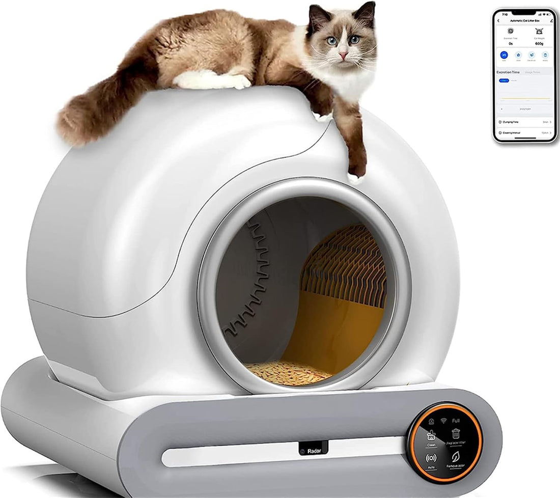 Whislo Smart Self-Cleaning Cat Litter Box – 65L, App Control, 99% Odor-Free