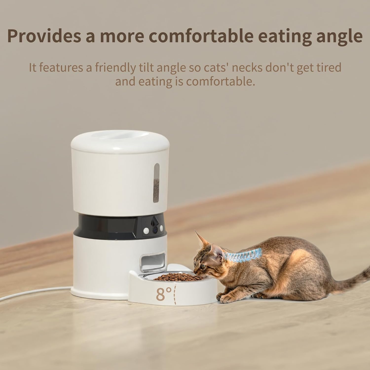 Whislo Smart Automatic Pet Feeder – Dual 1080P Camera, WiFi, 10 Meals/Day