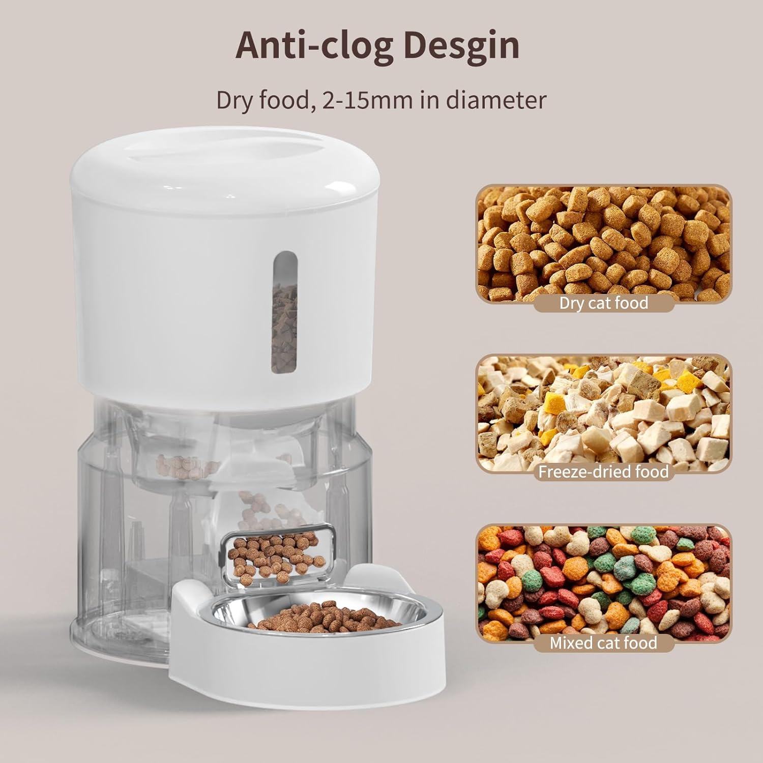 Whislo Smart Automatic Pet Feeder – Dual 1080P Camera, WiFi, 10 Meals/Day