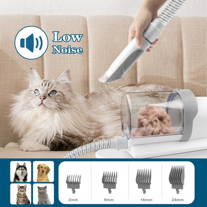 Whislo 7-in-1 Pet Grooming Vacuum Kit – 300W, 10kPa Suction, 2.5L Dust Cup